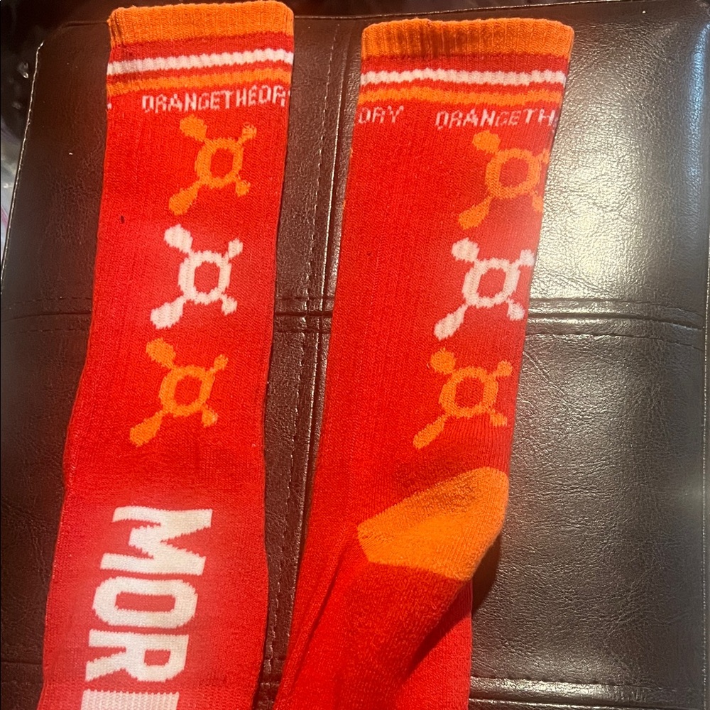 Orangetheory Vibrant Red and Orange Athletic Socks